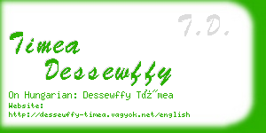 timea dessewffy business card